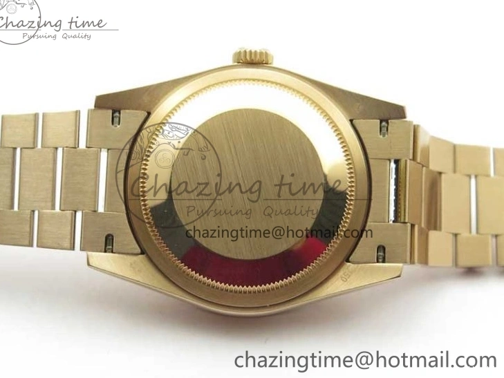 Bracelet Day-Date Dial Silver on Crystal RG A2836 Best Edition 128235 Marker Crystal BP President 36mm RG 0511